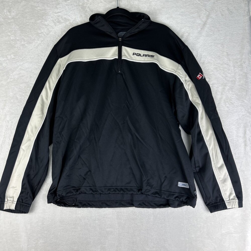 Callaway Golf Polaris sweatshirt henley 1/4 zip size XL casual long-sleeve black